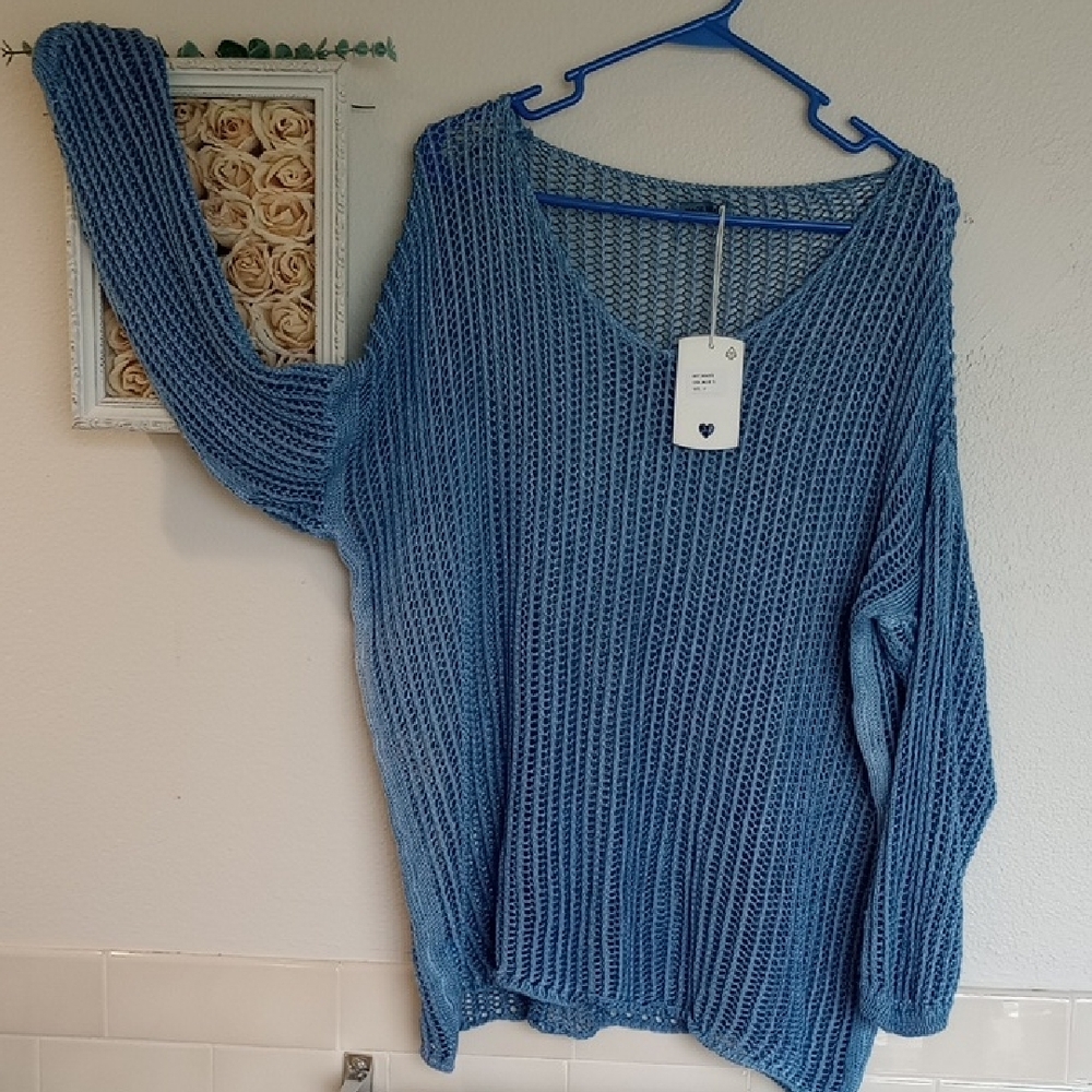 Blue One Size Fits All Women's Sweater